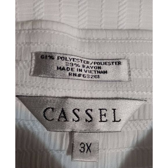Cassel Shirt‎ Ladies 3x White Button Front Semi Sheer Coastal Beach - Picture 5 of 7